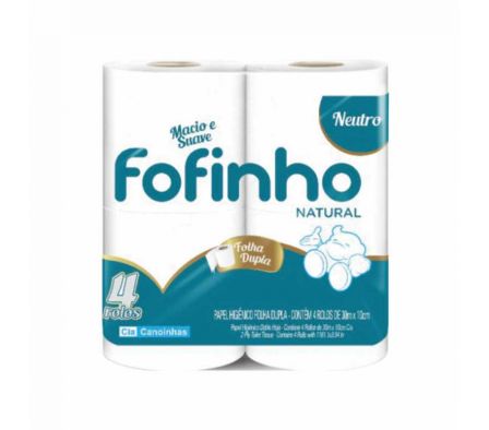 PAPEL HIGIENICO FOFINHO NATURAL HOJA DOBLE 30MT X4