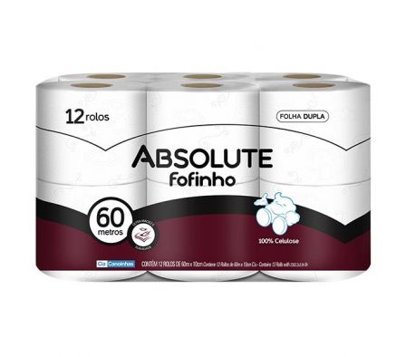 PAPEL HIGIENICO FOFINHO ABSOLUTE X12 60 MTS