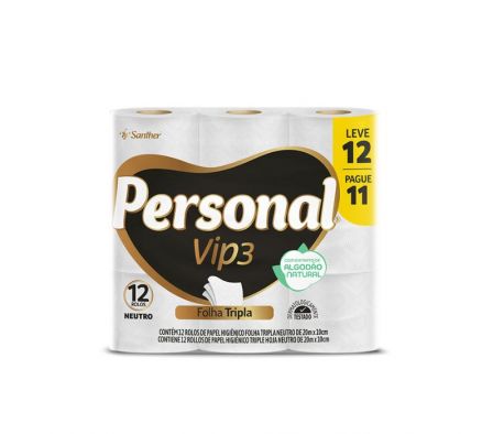 PAPEL HIGIENICO PERSONAL D.H. VIP TRIPLE HOJA 20M 