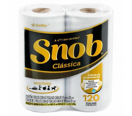 TOALLA DE PAPEL SNOB X 2 UNDS
