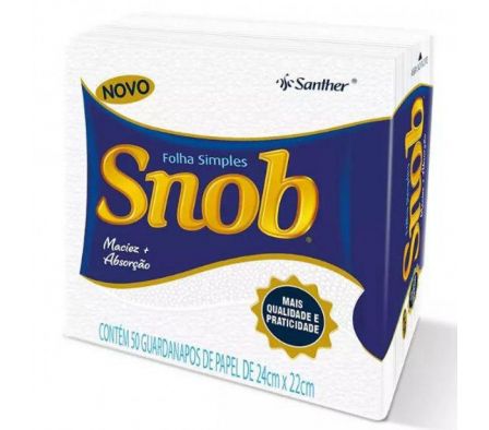 SERVILLETA SNOB BLANCA 24X24 CM
