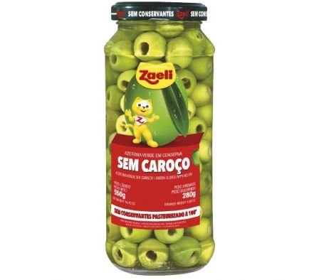 ZAELI ACEITUNA VERDE SIN CAROZO 150GR