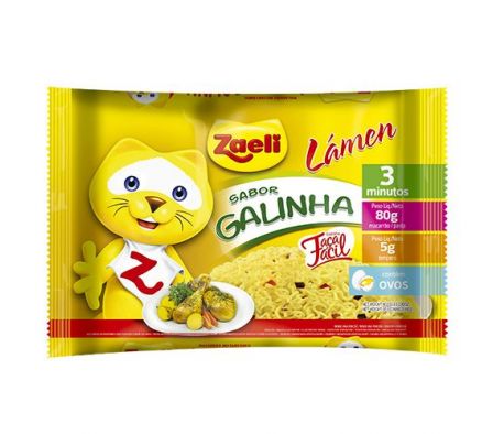 FIDEOS ZAELI INSTANT. SABOR GALLINA  85GR