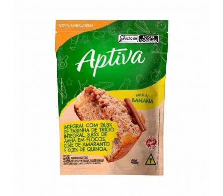 MEZCLA DE TORTA APTIVA INTEGRAL SABOR BANANA 400G