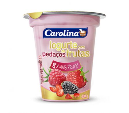 YOGUR CAROLINA TROZOS DE FRUTOS ROJOS 450GR