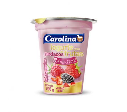 YOGUR CAROLINA TROZOS DE FRUTOS ROJOS 100GR