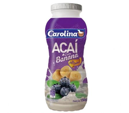 BEBIDA LACTEA CAROLINA ACAI C/BANANA BOTELLA 150GR