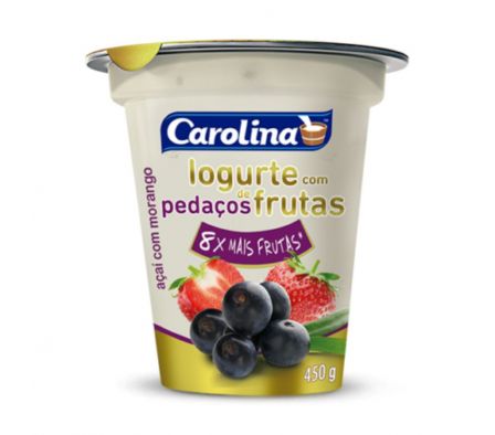 YOGUR CAROLINA TROZOS DE ACAI FRUTILLA 450GR