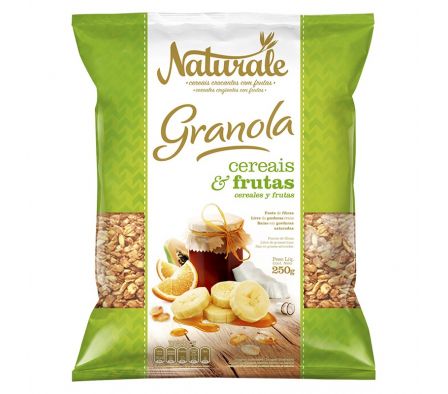 GRANOLA NATURALE CEREALES Y FRUTAS 250 GR 