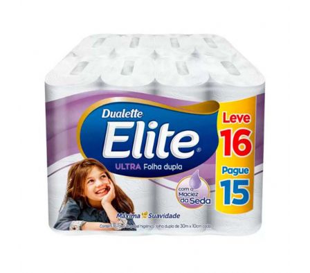 PAPEL HIGIENICO ELITE DOBLE HOJA 30MT PAG15 LLEV16