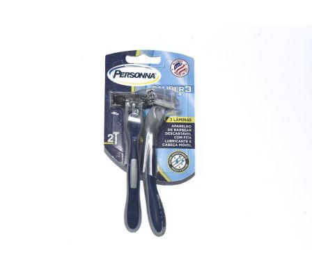MAQUINA DE AFEITAR PERSONNA CALIBER 3 MASC DOBLE