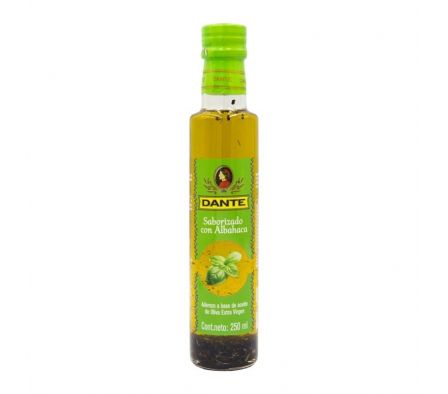 ACEITE DE OLIVA DANTE EXTRA VIRGEN C/ALBAHACA 250M