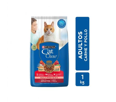ALIMENTO P/GATO CAT CHOW CARNE POLLO ADULTO 1KG