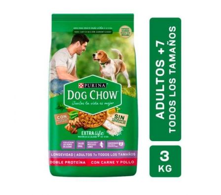 ALIMENTO P/PERRO DOG CHOW FOR SENIOR 3KL
