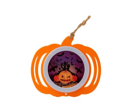 CALABAZA C/LUZ COLGANTE 14,8X13CM P/HALLOWEEN REF