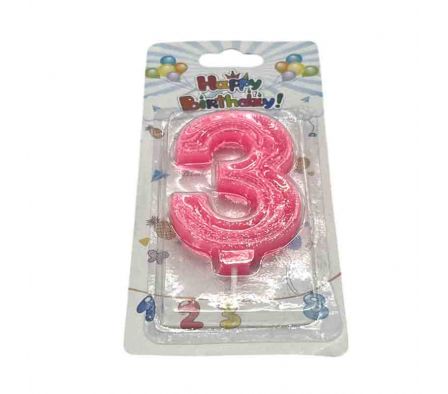 VELA P/CUMPLEAÑOS 7CM N°0-9 E/BLISTER REF 7219-1