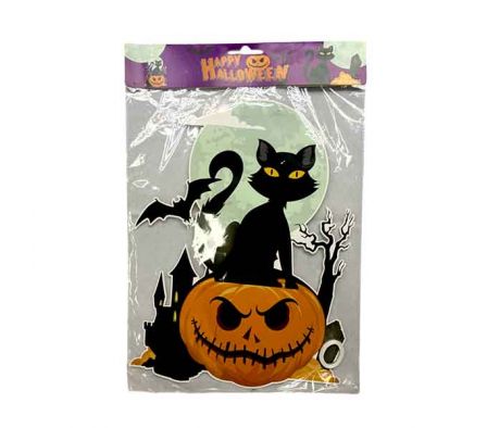 STICKER GATO 39CM P/HALLOWEEN REF 1686-31