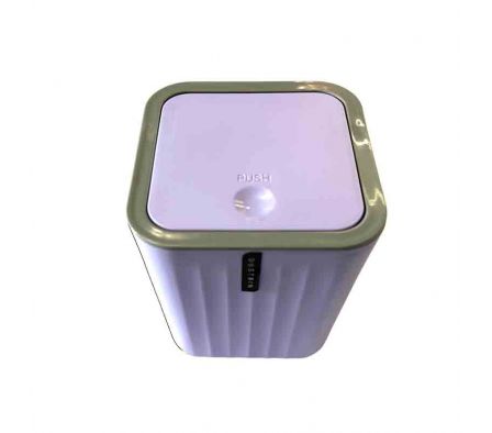 PAPELERA D/BAÑO C/TAPA PLAST 14X16,5CM REF 1F-009-