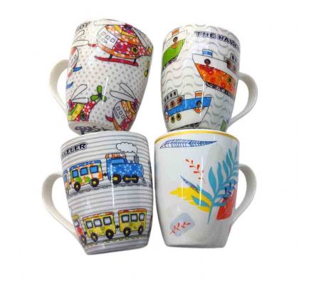 TAZA C/DISEÑO SURT 8X10,5CM CERAMICO REF 6724-8