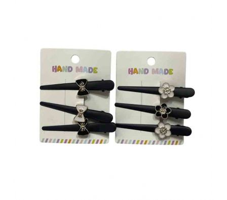 HEBILLA C/APLIQUE P/CABELLO 3PCS 8CM REF 3655-A-23