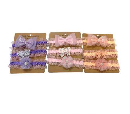 VINCHA P/BEBE 3PCS REF 14X3,5 REF B2-3634-3