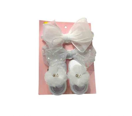 SET ZAPATITO C/VINCHAS P/BEBE 3PCS REF B2-3634-4