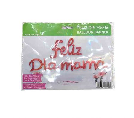 GLOBO DECORATIVO DI/FELIZ DIA MAMA 44X63CM REF 173