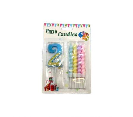 VELA DECORATIVA P/CUMPLEAÑOS 10CM REF 1733-31