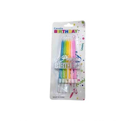 VELA DECORATIVA P/FIESTA 12CM REF 1733-36