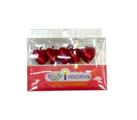 VELA DECORATIVA D/CORAZON 8CM REF 1733-80