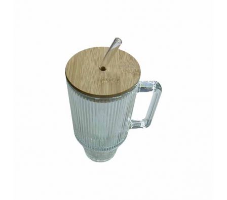 VASO C/TAPA 18X9CM VIDRIO REF 66254-135