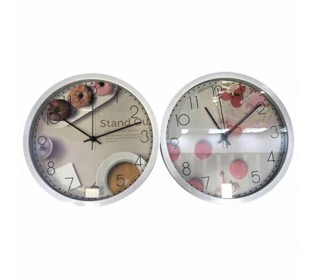 RELOJ D/PARED DI/POSTRES 30CM REF 18357-6