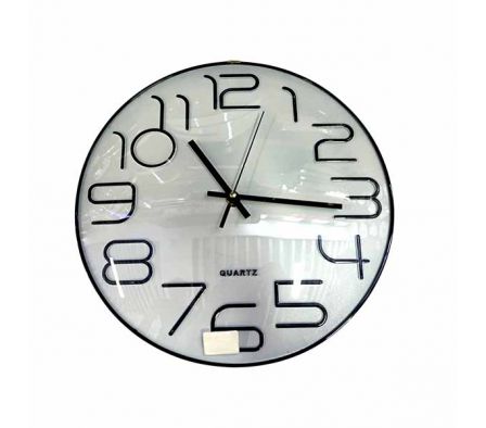 RELOJ FONDO LISO D/PARED 30CM REF 18357-10