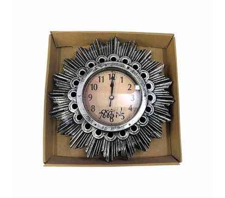 RELOJ D/PARED C/PUNTA ESTRELLA 25X25CM REF 18357-1