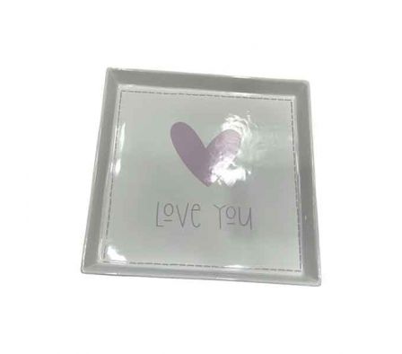 BANDEJA ESTAMP SAN VALENTIN 25X25CM CERAMIC REF 66