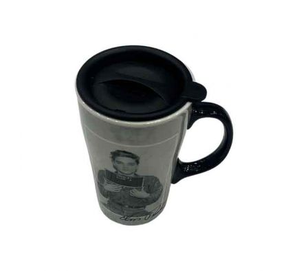 TAZA ESTAMP C/TAPA PLAST 14X11CM CERAMIC REF 66259