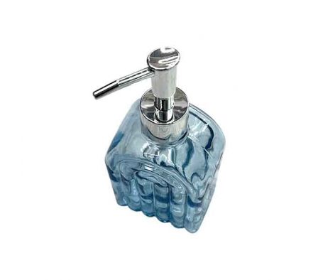 JABONERA P/LIQUIDO FRASCO ARCOIRIS 19X8CM VIDRIO R