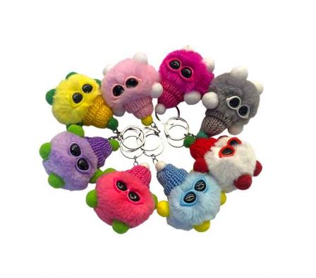 LLAVERO POMPOM C/LENTES 8X7CM REF B3-6976-12