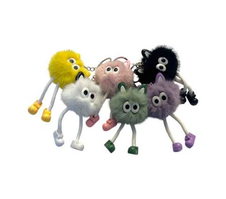LLAVERO PELUCHE POMPOM C/OJOS/PIES 110 REF B3-6976