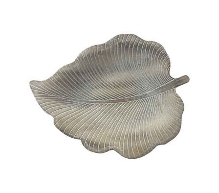 BANDEJA DECORATIVA HOJA 38,5X31CM MADERA REF B3-6