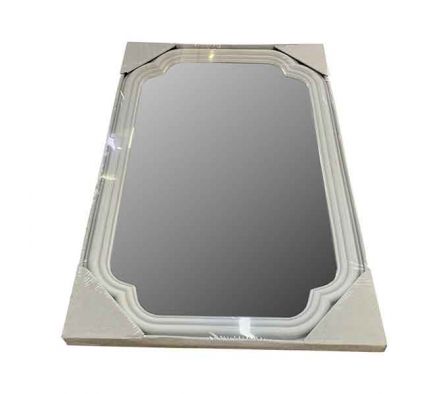 ESPEJO D/PARED MARCO BLANCO C/RELIEVE 60X40CM REF 