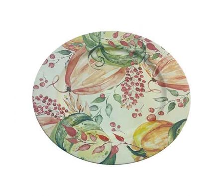 PLATO PLAYO ESTAMP FRUTAS 33X33CM PLAST REF B3-688