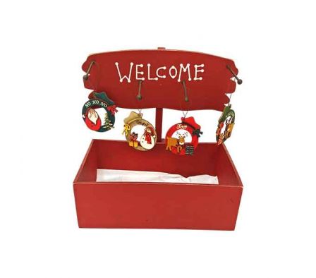 ADORNO NAVIDEÑO COLGANTE 9X7CM MADERA REF B3-6