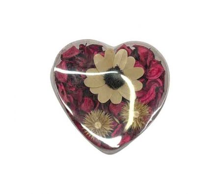 POPURRI E/CAJA CORAZON PVC 12X12X4,5CM REF 35294-9
