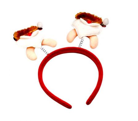 VINCHA C/APLIQUE PAPA NOEL 21CM REF 9179-28