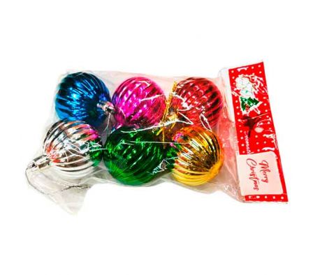 GLOBO NAV RAYADO MULTIC E/BOLSA 5CM 6PCS REF 9179-