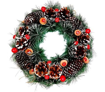 CORONA NAVIDEÑA C/PINO 40CM RF 9179-94