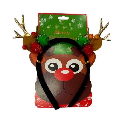 VINCHA DI/RENO NAVIDEÑOS 20CM REF B1-182-9