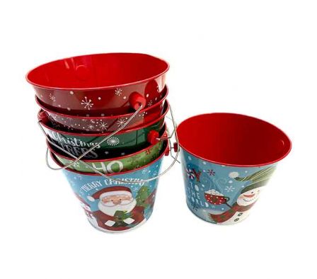 CUBETA NAVIDEÑA 16,5X13,5X11,5CM REF 9412-1