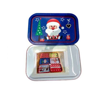 POTE PAPA NOEL 34X23CM METAL REF 9412-14